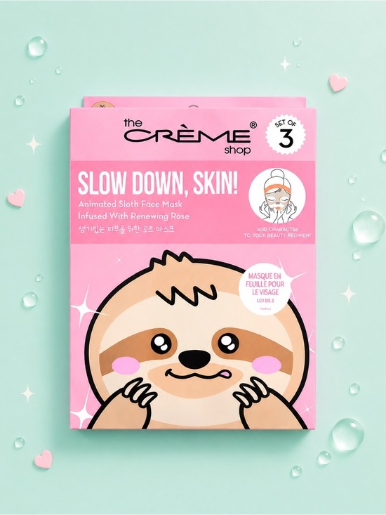 The Creme Shop Other - 🫧 2/35$ K-Beauty • NWT Korean Skincare Sloth Face Masks Set of 3 Sheets